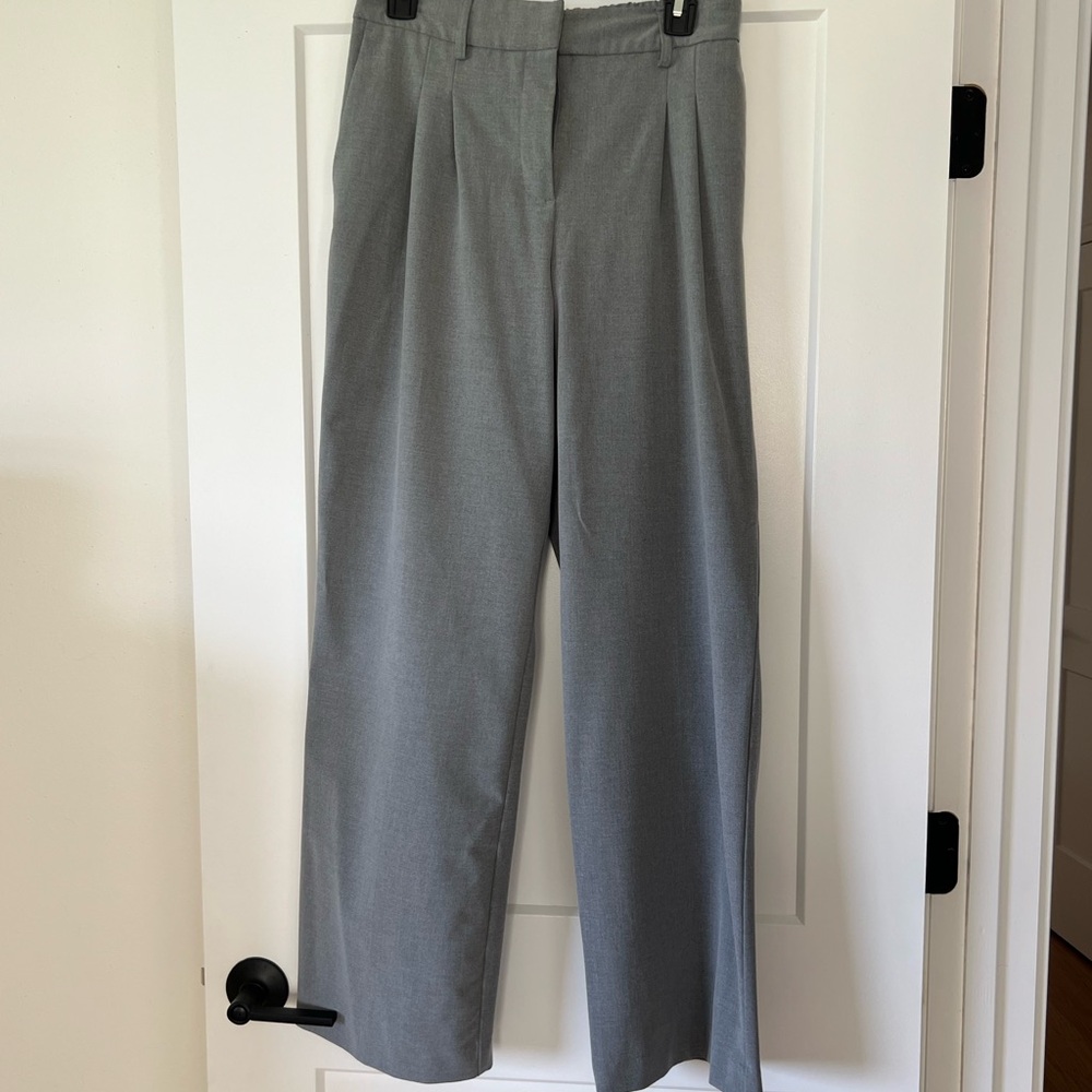 Rachel Zoe Gray Wide-Leg Trousers